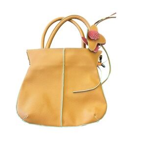 Mellow World Fashion BLACK Handbag‎ Purse New Handmade Flower NWT!